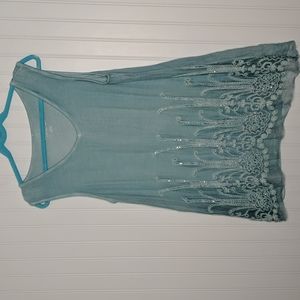 Soft Surroundings Silk Romance Embroidered Tank Top